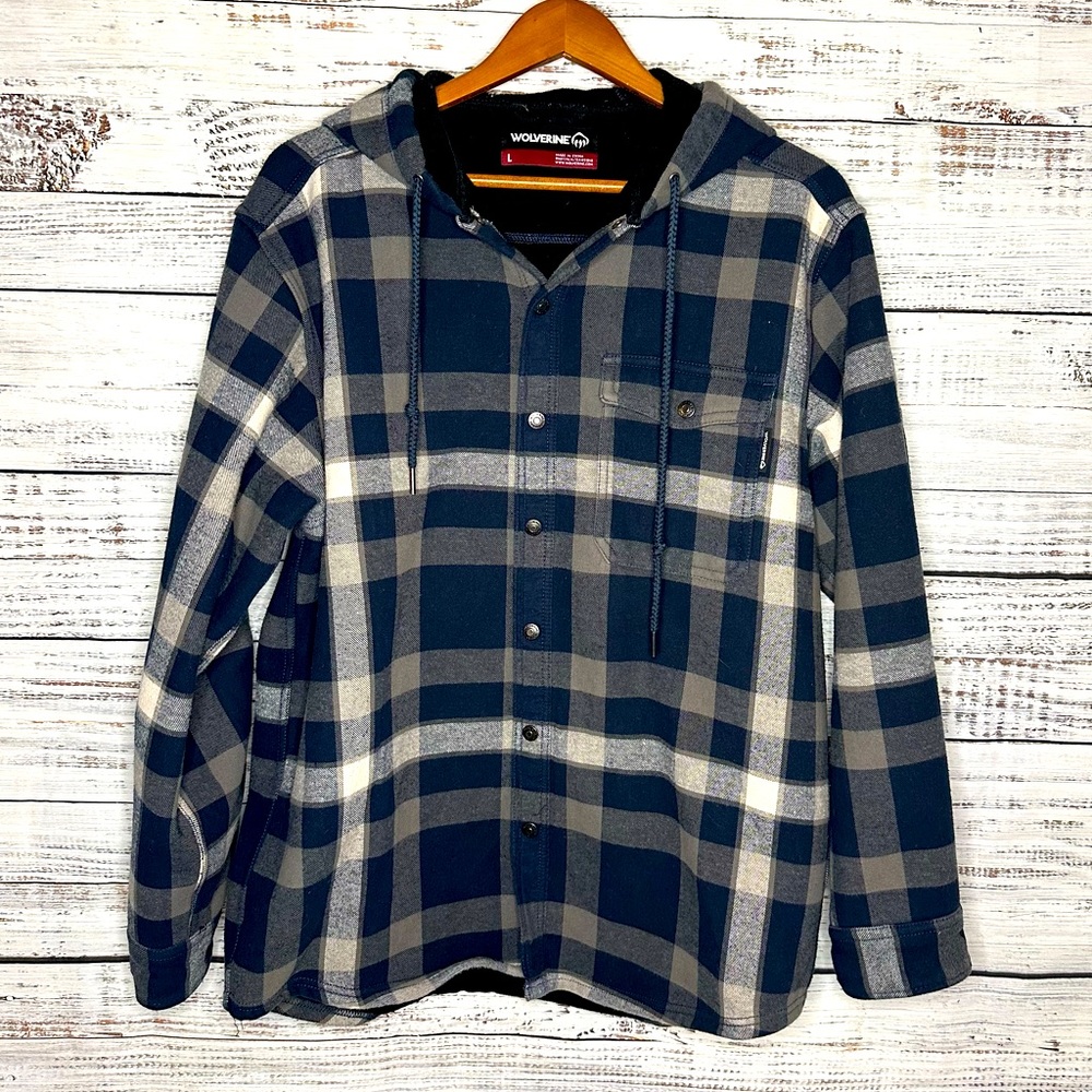 Wolverine Flannel Shacket Jacket Men - image 2